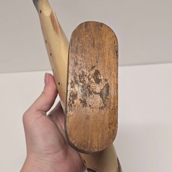 Trout Decoy Vintage Handcarved Hand painted Figurine On Stand - Picture 8 of 9